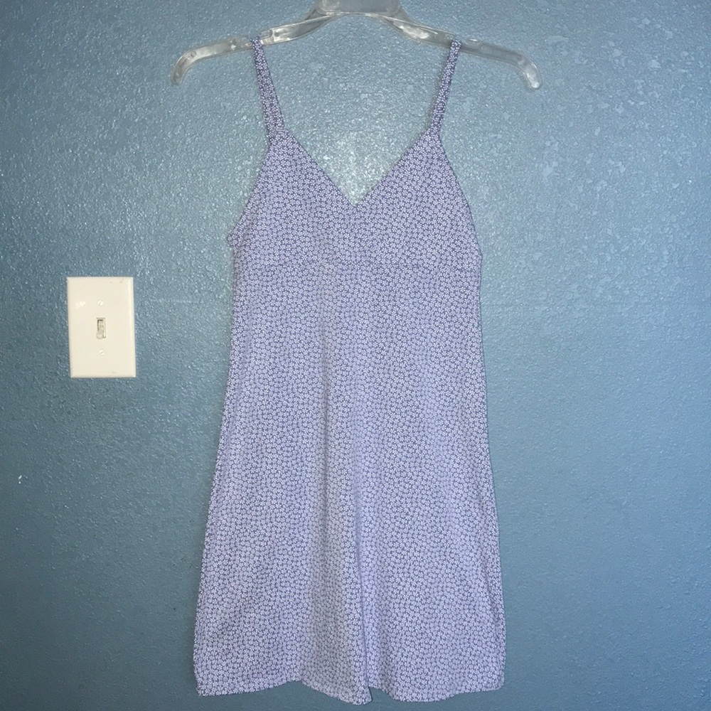 BRANDY SKY BLUE SUMMER DRESS with WHITE FLOWERS